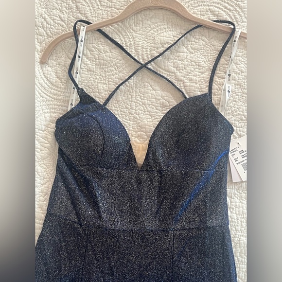 Sparkling Midnight Blue Prom Formal Event Wedding Guest STUNNING Dress, NWT! - Picture 5 of 13